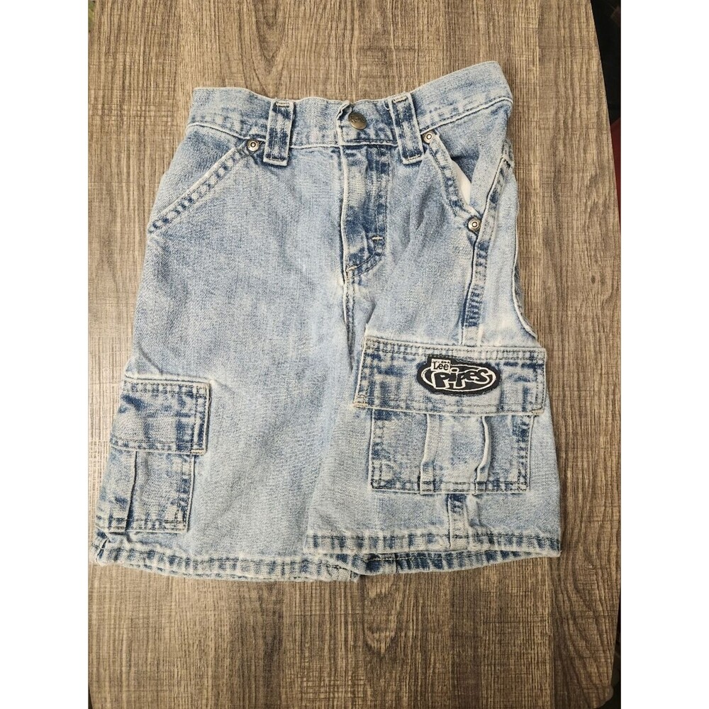 Vintage 90s Lee Pipes Kids Jorts Distressed! Size 5/6